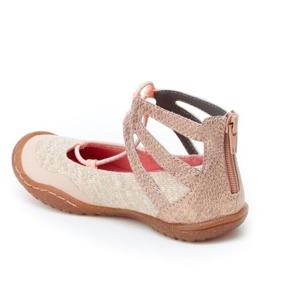 NIB Girl's Light Pink Pythera Ballet Flats 9 - Picture 3 of 5